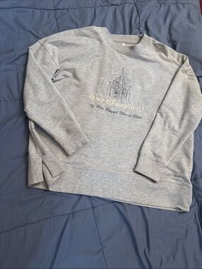 Disney Grey Walt Disney World Castle Outline Sweatshirt